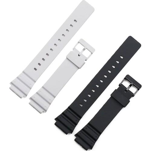 Resin strap mens pin buckle watch accessories sports waterproof strap for Casio MRW-200H W-752 w-s210H W-800H W-735H watch band