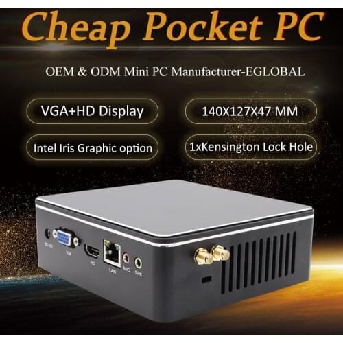 Eglobal Cheapest I3/I5/I7 Gaming computer Core I3 7100U/I5 7200U Windows 10pro mini pc HDMI VGA Media Player dekstop computer