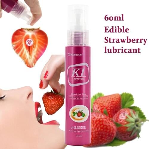 Edible Apple Strawberry Lubricant for Sex Lube Lubricante Easy To Clean Sex Lubricant for Oral Vagina Anal Sex Gel Gay Lubricant