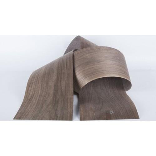 250X15CM Natural Black Walnut Pattern Handmade Veneer For Refinishing Drawer Cupboard Veneer Decorative Speaker Furniture