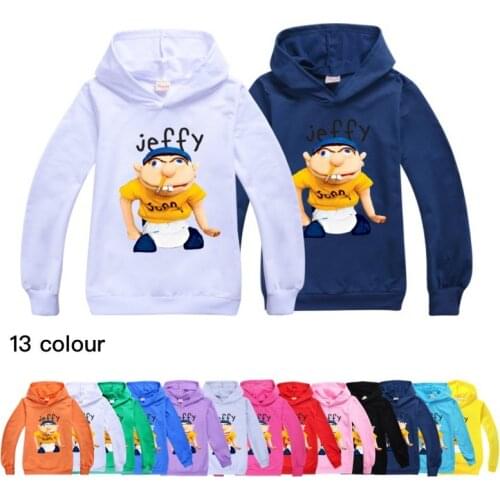 2020 Baby Boys Hoodie Kids Clothes Jeffy The Puppet Run Cartoon Print Hoodies for Teen Girls Boys Sweatshirt Tops Tees