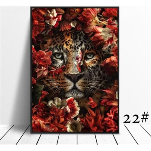 Animal Flower Lion Tiger Elephant Elk Orangutan DIY Cross Stitch 11CT Embroidery Kits Needlework Craft Set Printed Sell