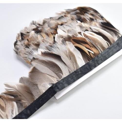 1Meters Natural Pheasant Feathers Trims For Crafts Sewing Clothing Party Decoration Plume 5-8CM DIY Wedding Feathers Ribbons