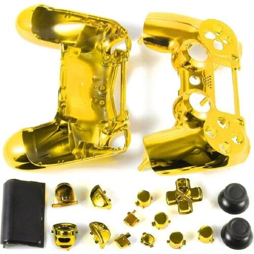 10 Sets Full Housing Shell Case Skin Cover Button Set with Full Buttons Mod Kit Replacement For Playstation 4 /PS4 Controller