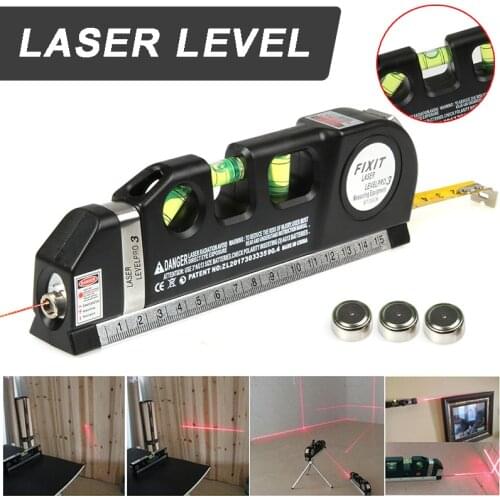 4-in-1 Multifunction Measuring Tool Horizontal Infrared Laser Level Ruler For Home Furniture Adjustment Position