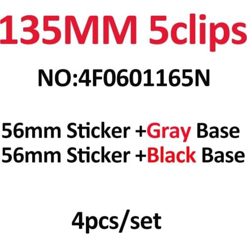 Auto accessories 4pcs 135MM 5clips black /gray base wheel center Cover for Car Logo Badge Emblem Car Auto wheel hub cap