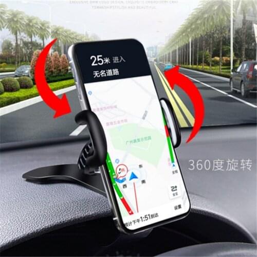 Dashboard Car Phone Holder GPS Navigation Support Smartphone Mount Stand Clip On Dashboard Mobile Phones Holder Auto Accessories