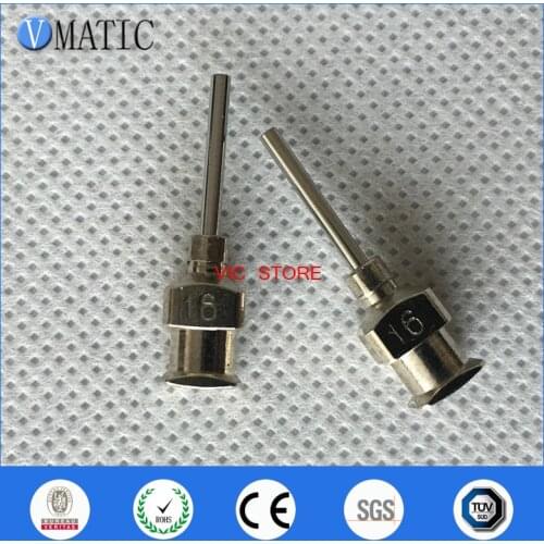 Free Shipping 0.5'' Length 16G All Metal Tips Blunt Stainless Steel 12Pcs Glue Dispensing Needles Syringe Needle Tips 1/2 Inch