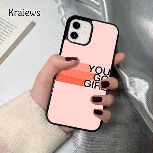 Krajews You Go Girl coque Phone Case for iPhone 12 mini 5 6S 7 8 PLUS X XS XR 11 PRO MAX SE 2020 Back Cover Funda Shell