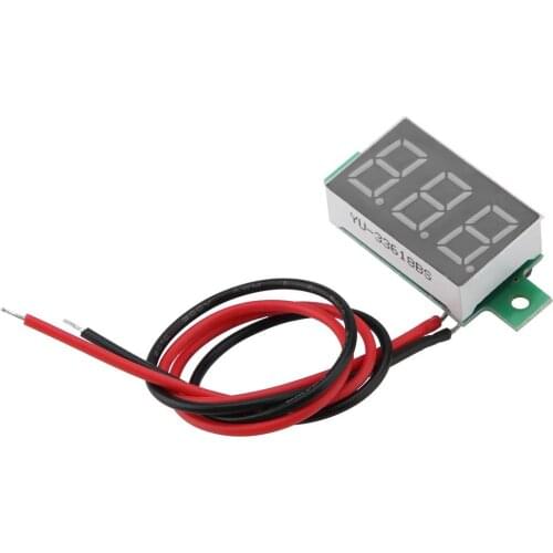 Digital Voltmeter 0.36 inch Two Wire Voltmeter Digital LED Display Voltage Meter DC 2.5-30V