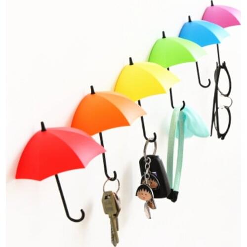 Colorful Umbrella Key Holder Key Hanger Wall Key Rack Wall Hook Key Holder Key Organizer for Keys Jewelry and Other Small Items