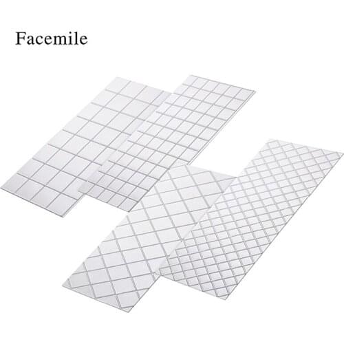 Facemile 4PCS/Set Flower Plaid Texture Sheet Texture Mat For Sugar Cookie Cupcake Fondant Cake Mold Baking Tool For Cake Decor