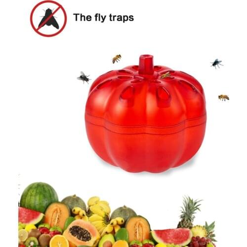 Fruit Fly Trap For Kitchen Safe Non-toxic Fly Killer Indoor Fly Trap Pumpkin Shape Reusable Reusable Insect Catcher Kitchen Tool