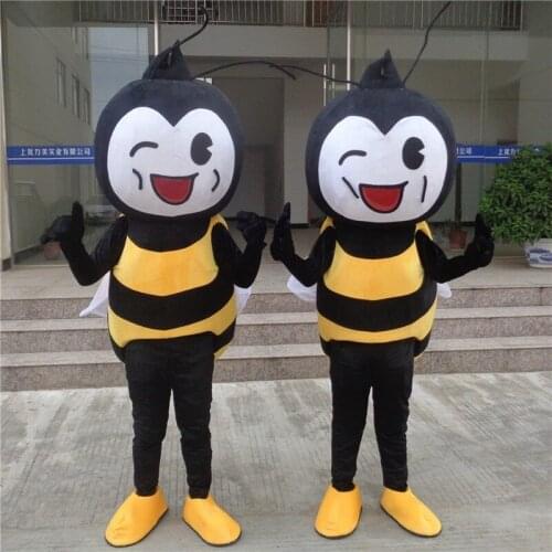 Cute Little Bee Mascot Costume Animal Role-playing Suit Walking Cartoon Bee Costume Halloween Christmas Dress Up Party Clothes