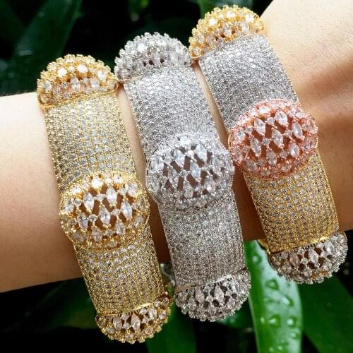 ModemAngel Luxury Big Ball Shape Delicate Super AAA Cubic Zirconia Women Brand Bijoux Fashion Full lap Bangle Ring Sets Party