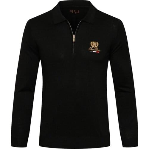 Billionaire Sweater wool mens 2021 new Business fashion zipper high quality Elasticity big size M-5XL free shipping