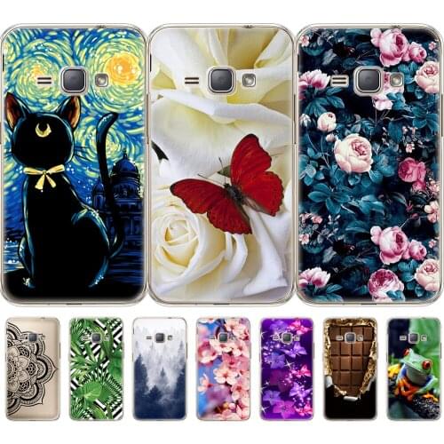 Soft TPU Case for Samsung Galaxy J1 2016 J120 J120F SM-J120F back Cover transparent 360 full protective coque clear