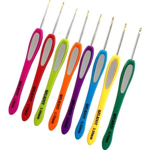 8pcs/Set 1.0mm-2.75mm ABS Knitting Needles Set Small Lace Knitting Hooks Set DIY Crochet Hooks Needles For Yarn Handle