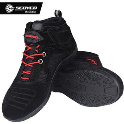 2018 Summer New Mesh Breathable SCOYCO Road Crooss-country Motorcycle Riding Boots Men MT021 Motorbike Knight Cycling Boots