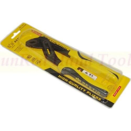 BESTIR taiwan original yellow and black handle chrome vanadium steel 12" adjustable Tongs Wrench,NO.10413 freeshipping
