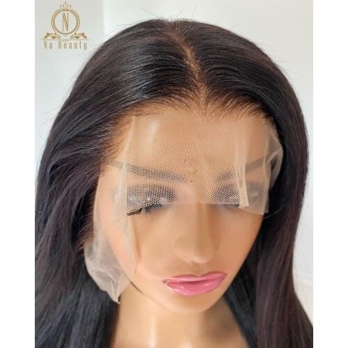 HD Transparent Lace Frontal Human Hair Wig 13x6 Lace Front Wig Human Hair Preplucked 4x4 Lace Closure Straight Wig Nabeauty 250