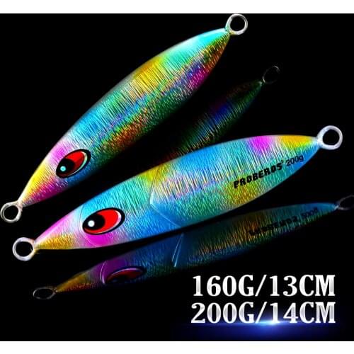 PRO BEROS Jigs 160-200g Fishing Lure 8 Color Fishing Bait 13cm-14cm Casting Lure Deep Sea Jig Hard Fishing Tackle