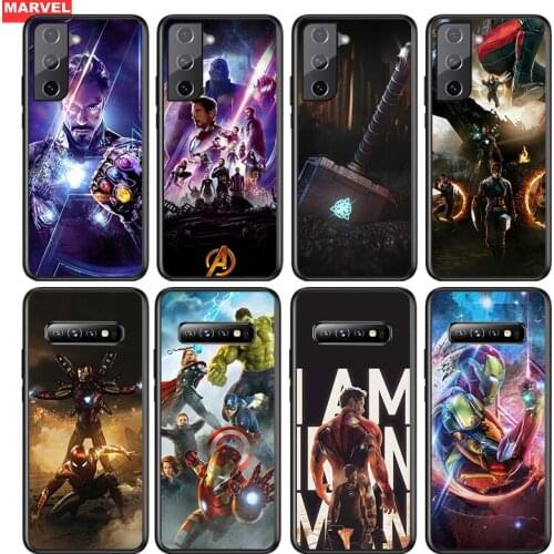Iron Man Marvel Avengers Silicone Cover For Samsung Galaxy S21 S20 FE Ultra S10 S10E Lite S9 S8 S7 Edge Plus Phone Case