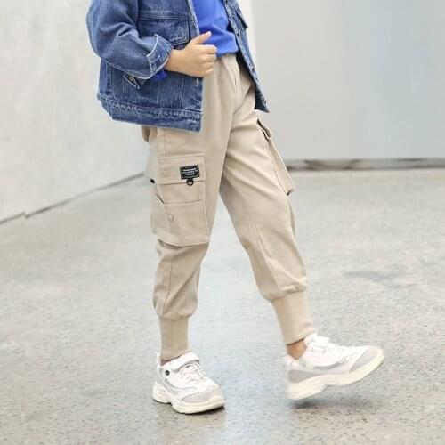 Pants For Boys / girls Sports Cotton Pants Spring Shrink Sweatpants For Boys Autumn Teenage Boys Active Clothing 4 6 8 12Years