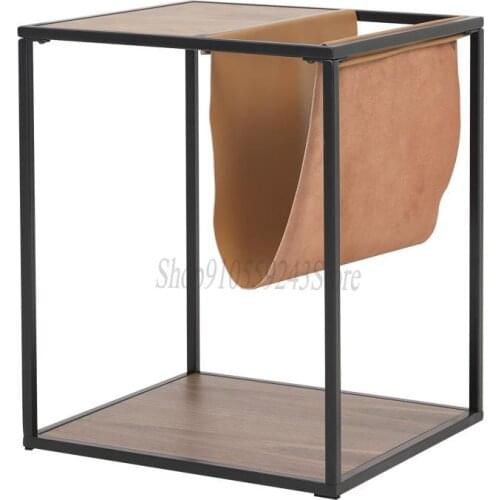 Light Luxury Iron Sofa Side Table Modern Minimalist Corner Table Living Room Side Table Storage Small Square Table Small Coffee