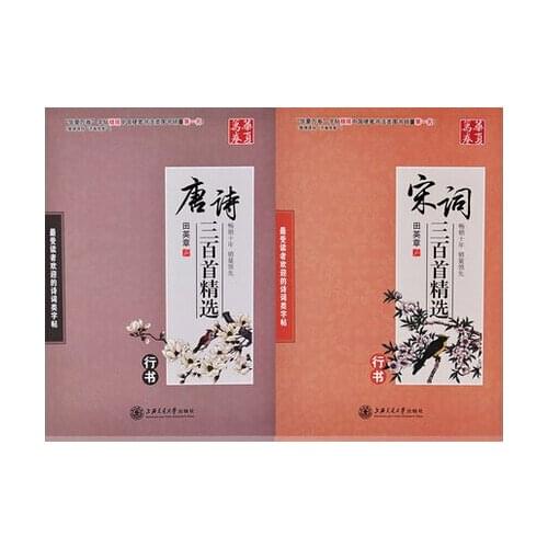Tian Ying Zang 300 Tang Poetry and Song Ci running script xing shu Calligraphy Copybook AJ