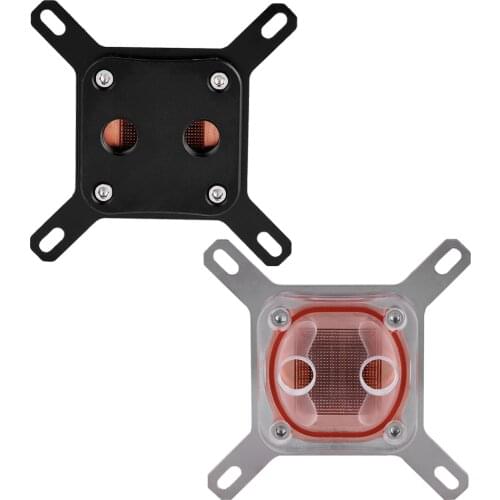 Universal Computer CPU Acrylic Water Cooling Block Waterblock Copper Base For INTEL