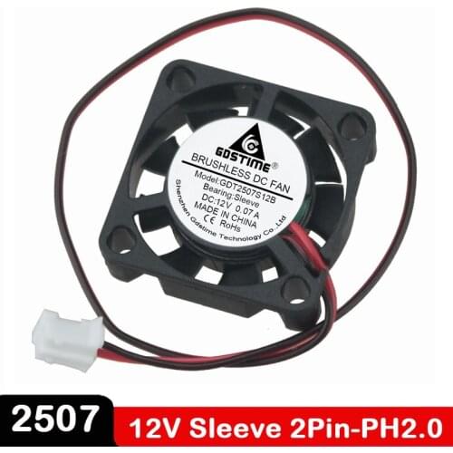 5pcs Gdstime 25mm Cooling Fan DC 12V 25mmx25mmx7mm DC Brushless Mini Cooler Fan 2507 25x7mm Cooling Radiator Heatsink Fan