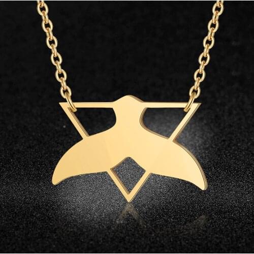 100% Stainless Steel Whale Tail Fashion Necklace for Women Female Trendy Jewelry Special Gift Personality Jewellery