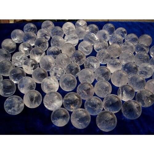 1000g About Lot of 68pcs Small Natural Clear Quartz Crystal Sphere Ball