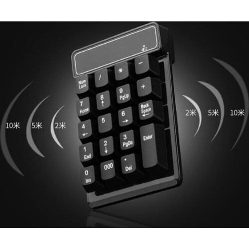 2.4GHz Mini USB Wireless Numeric Keypad 19 Keys Number Pad Numpad Receiver for Windows XP/7/8 Laptop PC Computer Accessories