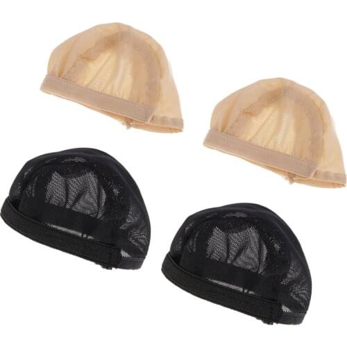 2Pieces Doll Hairnet Headgear Wig Cap Fixed-Wig Net For 1/12 Kurhn Dolls