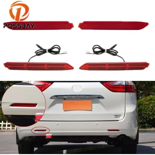 POSSBAY 2 Style For Lexus RX300 1999-2002 For Toyota Sienna 2010-2017 2PCS Tail Light Rear Bumper Lamps Reflector Cover