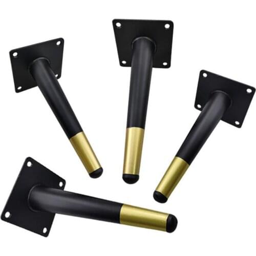 4Pcs/Sets Furniture Support Legs For Cabinet Sofa Legs Coffee Table Legs TV Cabinet Legs Support Legs Tapered Round Tube Metal