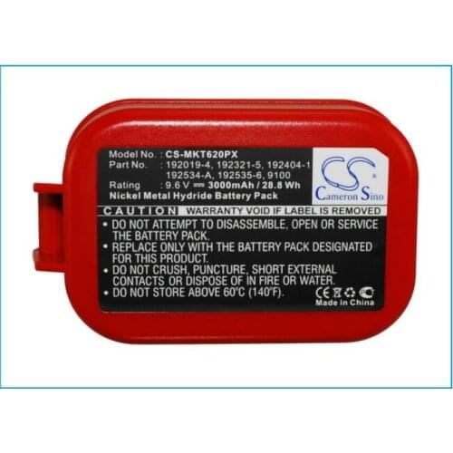 Cameron Sino 3000mAh battery for MAKITA 1022DW 6014DW 6200D 6200DW 6201D 6201DW 6201DWH 6202D 6202DW 6221D 6221DW 6221DWE 6400D