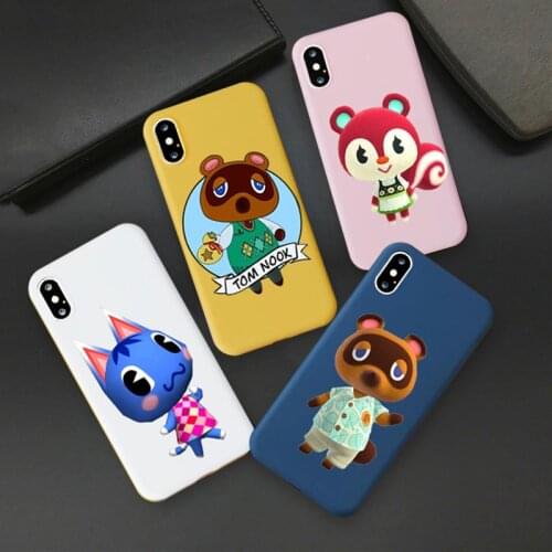 GYKZ Cute Animal Crossing New Horizons Case For iPhone 11 Pro XS MAX 7 X XR 6 6s 8 Plus Japan Soft TPU Silicone Phone Cover Capa
