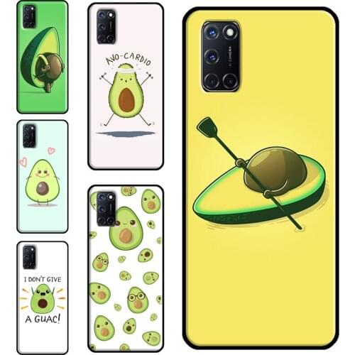 Cartoon Avocado Case For OPPO A91 A93 A83 A15 A31 A53 A9 A5 2020 F5 Find X3 Pro A52 A72 A3S A5S Cover Capa
