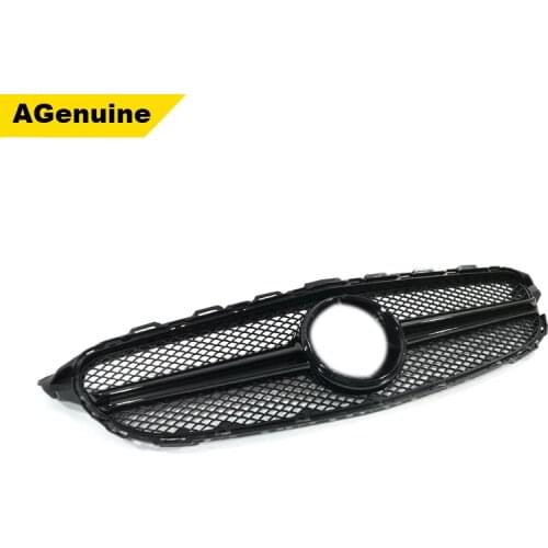 AMG style black car front bumper radiator mesh grille racing grills for Mercedes-Benz C class W205