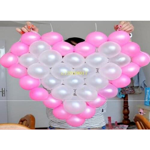 Heart-shaped Shape Mesh Party Balloons Grids Wedding Birthday Party Background Wall Decoration
