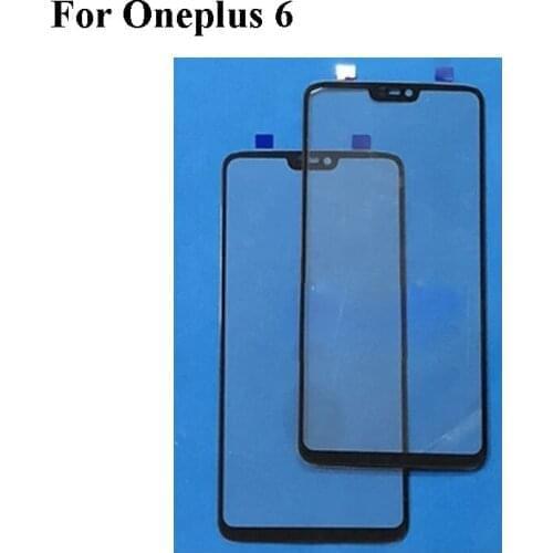 For One plus 6 Six Front Outer Glass Lens Repair Touch Screen Outer Glass without Flex cable For Oneplus 6 oneplus6 A6000