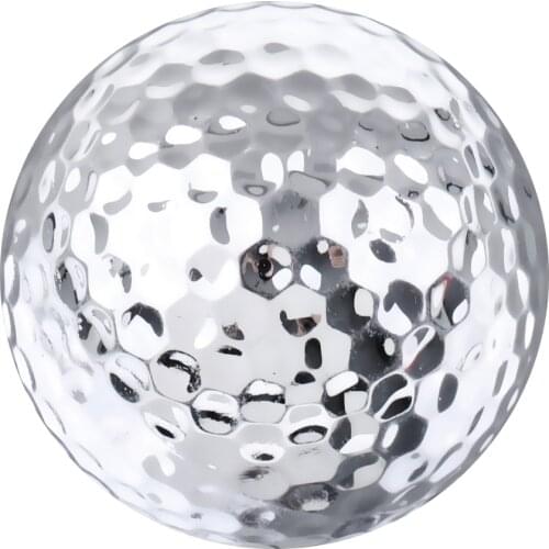 Elastic Golf Ball Practice Training Sports Balls Golf Electroplating Ball Golf Accessories Silver