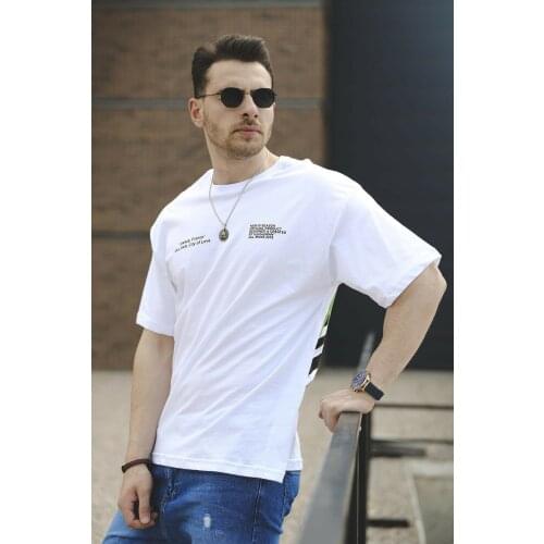 Paris Man Neon Printed Unisex Oversize Tshirt Custom Production Lycra Cotton Fabric Ekoteks Suprem Short sleeve