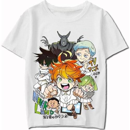 The Promised Neverland Phil Gilda Don Ray Norman Emma Cosplay Costume T-Shirt Yakusoku no Neverland Summer T Shirt Anime Top Tee