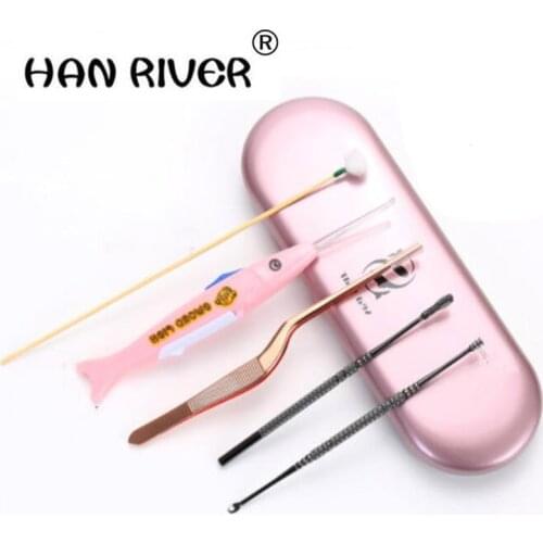 HANRIVER Dig earwax spoon dig ear device adopt ear kit pick button earwax tweezers
