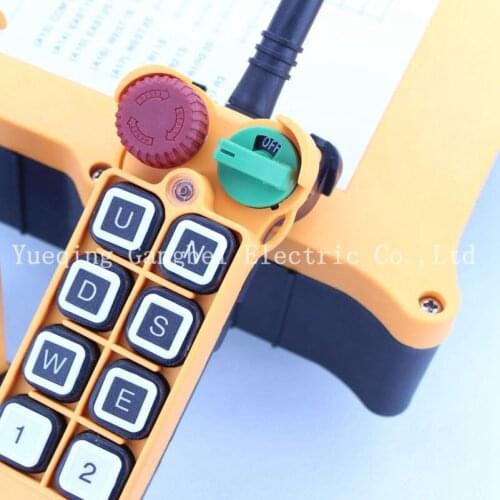 HS-8D Double speed with emergency stop Hoist crane remote control wireless radio Uting remote control 380V 220V 36VAC 12V-24VDC