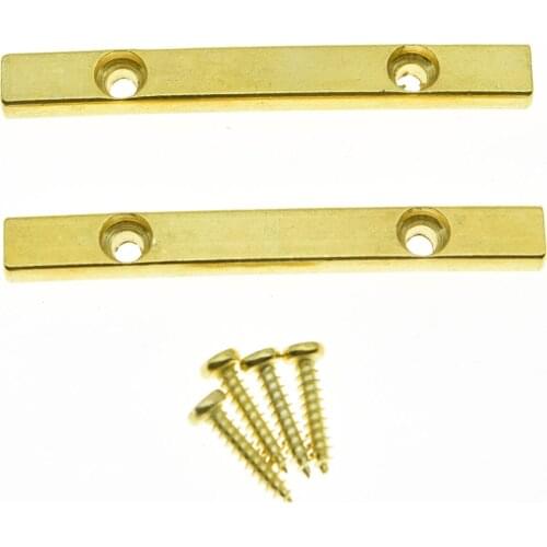 KAISH 2x Gold 44.5mm Electric Guitar String Retainer Bar for Electric Guitar